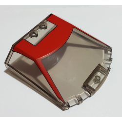 Windscreen 6 x 6 x 1 1/3 Straight Sides with Black and Red Ferrari F8 Tributo Roof Pattern Windscreen 6 x 6 x 1 1/3 Straight Sides with Black and Red Ferrari F8 Tributo Roof Pattern