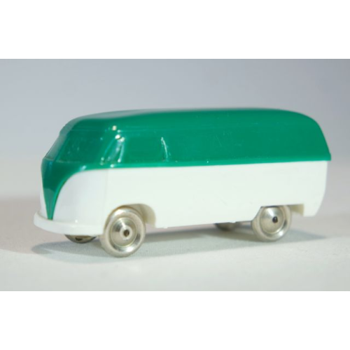 Деталь LEGO 258pb09 HO Scale, VW Van with White Base - Green