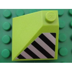 Slope 33 3 x 3 Double Convex with Danger Stripes Pattern Model Right Side (Sticker) - Set 8190 Slope 33 3 x 3 Double Convex with Danger Stripes Pattern Model Right Side (Sticker) - Set 8190