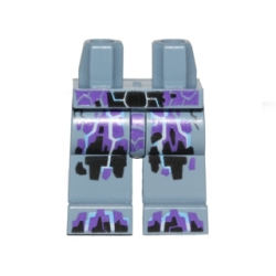 Hips and Legs with Black and Dark Purple Rock Veins Pattern