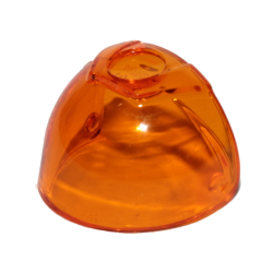 Minifigure, Visor Large with Trapezoid Area on Top - Trans-Orange