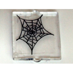 Glass for Window 1 x 2 x 2 Flat Front with Spider Web Center Pattern (Sticker) - Set 10228