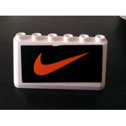 Windscreen 2 x 6 x 2 with Nike Swoosh Logo on Black Background Pattern (Sticker) - Set 880002-2 (in Combination with Sets 3308 / 3309) Windscreen 2 x 6 x 2 with Nike Swoosh Logo on Black Background Pattern (Sticker) - Set 880002-2 (in Combination with Sets 3308 / 3309)