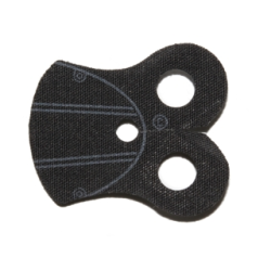 Minifigure Armor Pauldron Cloth with 4 Thin Gray Stripes and Gray Outline Pattern, Thin Border