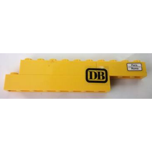 Деталь LEGO BA263pb03 Stickered Assembly 11 x 1 x 2 with 'DB' and 'Paris Roma' Pattern (Stickers) - Set 7710 - 1 Brick 1 x 4, 1 Brick 1 x 6, 1 Brick 1 x 8