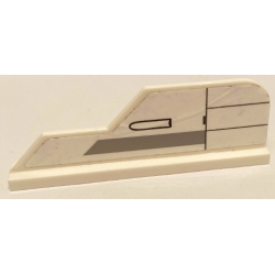 Tail 8 x 1 with Stepped Fin with Light Bluish Gray Thick Stripe and Black Lines and Missile Launcher Pattern (Sticker) - Set 75175 Tail 8 x 1 with Stepped Fin with Light Bluish Gray Thick Stripe and Black Lines and Missile Launcher Pattern (Sticker) - Set 75175