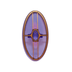 Minifigure, Shield Elliptical with SW Gungan Patrol Shield Pattern (Undetermined Type) Minifigure, Shield Elliptical with SW Gungan Patrol Shield Pattern (Undetermined Type)