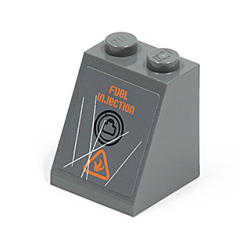 Slope 65 2 x 2 x 2 with Bottom Tube with 'FUEL INJECTION', Filler Cap and Scratches Pattern (Sticker) - Set 8964 Slope 65 2 x 2 x 2 with Bottom Tube with 'FUEL INJECTION', Filler Cap and Scratches Pattern (Sticker) - Set 8964