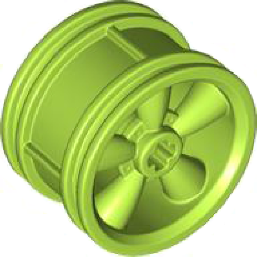 Деталь LEGO 42716 Wheel 30.4mm D. x 20mm with No Pin Holes and 5 Large Spokes - Lime