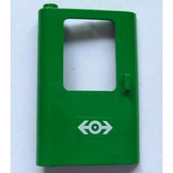 Door 1 x 4 x 5 Train Left, Thin Support at Bottom with White Train Logo Pattern (Sticker) - Set 4552 Door 1 x 4 x 5 Train Left, Thin Support at Bottom with White Train Logo Pattern (Sticker) - Set 4552