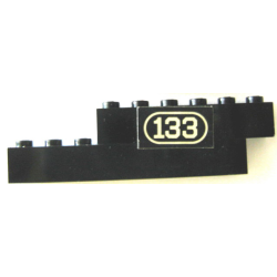 Stickered Assembly 9 x 1 x 2 with '133' Pattern Model Left Side (Sticker) - Set 133 - 1 Brick 1 x 6, 1 Brick 1 x 8 Stickered Assembly 9 x 1 x 2 with '133' Pattern Model Left Side (Sticker) - Set 133 - 1 Brick 1 x 6, 1 Brick 1 x 8