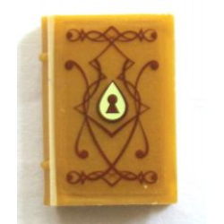 Minifigure, Utensil Book 2 x 3 with Elves Diary with Lock Pattern (Sticker) - Set 41072