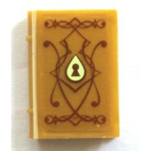 Деталь LEGO 33009pb050 Minifigure, Utensil Book 2 x 3 with Elves Diary with Lock Pattern (Sticker) - Set 41072