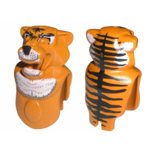 Деталь LEGO x254px1 Creature Head and Torso - Tiger with Tygurah Pattern