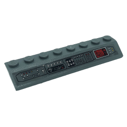 Slope 45 2 x 8 with Control Panel with Levers, Dials, Buttons and Monitor Pattern (Sticker) - Set 76161