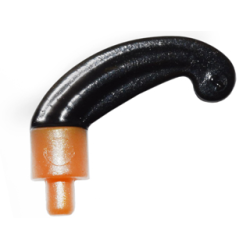 Minifigure, Plume Feather Small with Black Tip Pattern