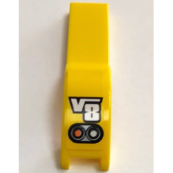 Vehicle, Mudguard 1 x 4 1/2 with 'V8' and Taillights Pattern Model Left Side (Sticker) - Set 8135 Vehicle, Mudguard 1 x 4 1/2 with 'V8' and Taillights Pattern Model Left Side (Sticker) - Set 8135