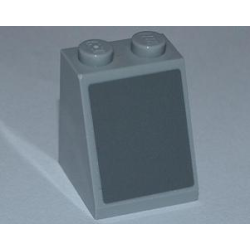 Slope 65 2 x 2 x 2 with Bottom Tube with Dark Bluish Gray Rectangle Pattern (Sticker) - Set 7965 Slope 65 2 x 2 x 2 with Bottom Tube with Dark Bluish Gray Rectangle Pattern (Sticker) - Set 7965