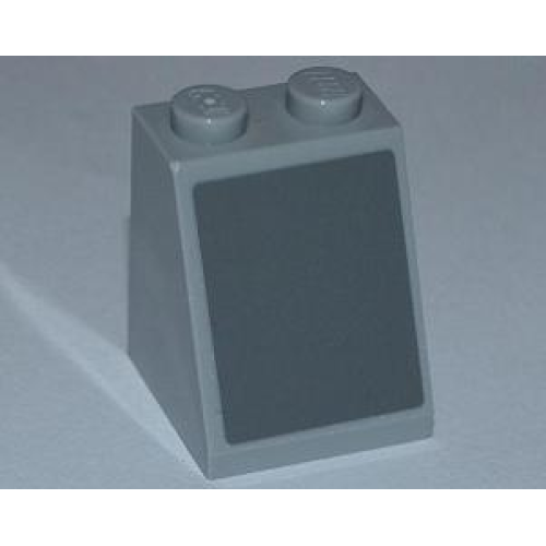 Деталь LEGO 3678bpb054 Slope 65 2 x 2 x 2 with Bottom Tube with Dark Bluish Gray Rectangle Pattern (Sticker) - Set 7965