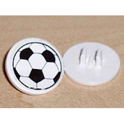 Road Sign 2 x 2 Round with Clip with Soccer Ball / Football Pattern (Sticker) - Sets 3414 / 3419