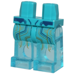 Hips and Trans-Light Blue Legs with Dark Blue and Gold Circuitry Lines Pattern