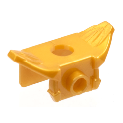 Minifigure Armor Shoulder Pads with Front Stud and 2 Back Studs - Pearl Gold