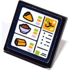 Road Sign 2 x 2 Square with Open O Clip with Cash Register Screen with Taco, Bowl and Burrito Pattern (Sticker) - Set 41747 Road Sign 2 x 2 Square with Open O Clip with Cash Register Screen with Taco, Bowl and Burrito Pattern (Sticker) - Set 41747