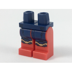 Hips and Red Legs with Dark Blue Armor, Gold Knee Trim Pattern Hips and Red Legs with Dark Blue Armor, Gold Knee Trim Pattern