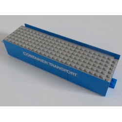 Stickered Assembly 24 x 6 x 3 1/3 with White 'CONTAINER TRANSPORT' Pattern on Both Sides (Stickers) - Set 315-2 - 3 Boat, Hull Smooth Middle 8 x 6 x 3 1/3 with Light Gray Deck