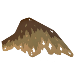 Plastic Part for Set 71809 - Dragon Wing Tattered, Reddish Brown, Dark Tan and Tan Sections Right Pattern