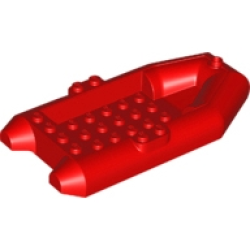 Boat, Rubber Raft 12 x 6 x 2 - Red