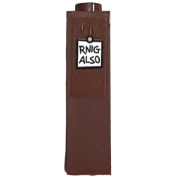 Brick 1 x 1 x 3 with Black 'RNIG ALSO' on White Note Pattern (Sticker) - Set 21326 Brick 1 x 1 x 3 with Black 'RNIG ALSO' on White Note Pattern (Sticker) - Set 21326