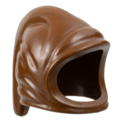 Minifigure, Headgear Hood Farmer's Cowl - Brown Minifigure, Headgear Hood Farmer's Cowl - Brown