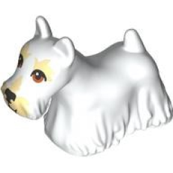 Dog, Terrier Scottish (Scottie) with Reddish Brown Eyes, Black Nose, Tan Eyebrows and Muzzle Pattern