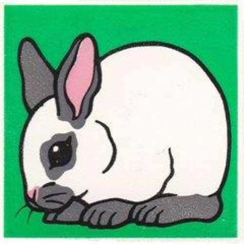 Деталь LEGO 2756pb279 Duplo, Tile 2 x 2 x 1 with Rabbit Mosaic Picture 09 Pattern