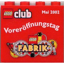 Brick 2 x 4 x 3 with LEGO Fabrik 2002 Pre-Opening Pattern