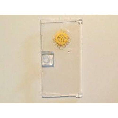 Деталь LEGO 60616pb024 Door 1 x 4 x 6 with Stud Handle with Gold Cupcake and Scroll Pattern (Sticker) - Set 41101