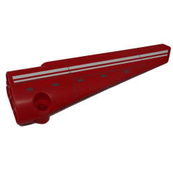 Technic, Panel Fairing # 6 Long Smooth, Side B with White Double Line Pattern (Sticker) - Set 9394 Technic, Panel Fairing # 6 Long Smooth, Side B with White Double Line Pattern (Sticker) - Set 9394