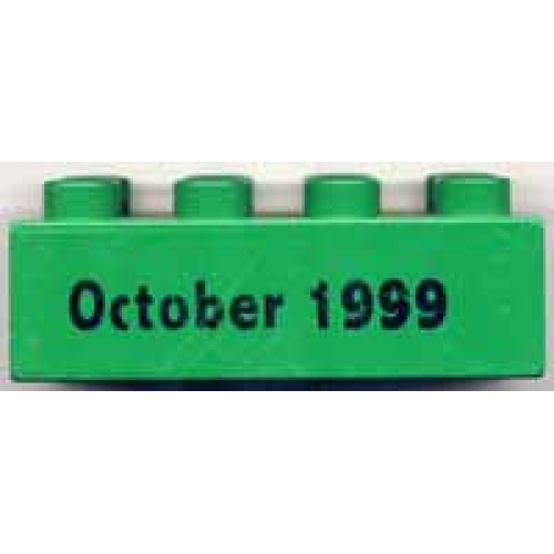 Деталь LEGO 3011pb009 Duplo, Brick 2 x 4 with October 1999 Pattern