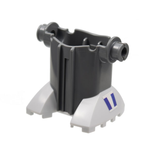 Деталь LEGO 48379c03pb01 Sports Promo Figure Base with Very Light Bluish Gray Feet with Violet Stripes Pattern on Both Sides (Stickers) - Set 7917