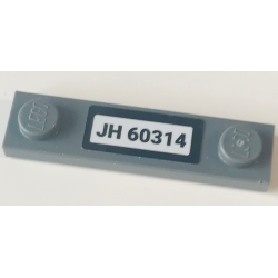Plate, Modified 1 x 4 with 2 Studs with Groove with 'JH 60314' Pattern (Sticker) - Set 60314 Plate, Modified 1 x 4 with 2 Studs with Groove with 'JH 60314' Pattern (Sticker) - Set 60314