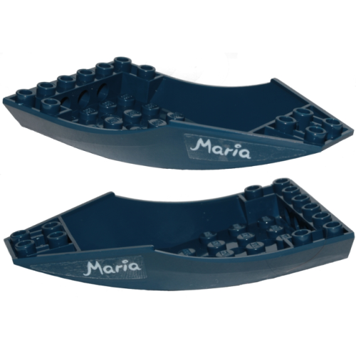 Деталь LEGO 47406pb002 Cockpit 10 x 6 x 2 Curved with 'Maria' Pattern on Both Sides (Stickers) - Set 70419