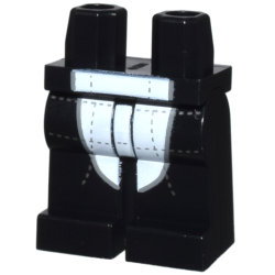 Hips and Legs with Racing Suit with White Panels and Silver Stitching Pattern Hips and Legs with Racing Suit with White Panels and Silver Stitching Pattern