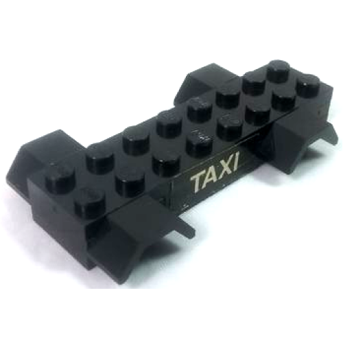 Деталь LEGO BA308pb01 Stickered Assembly 8 x 4 x 1 with 'TAXI' Pattern on Both Sides (Stickers) - Set 1589-1 - 1 Plate 1 x 2, 1 Plate 2 x 3, 2 Plate 2 x 8, 2 Vehicle, Mudguard 2 x 4 with Arch Smooth