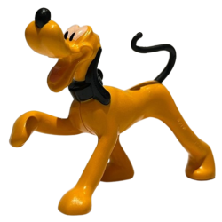 Dog, Disney with Black Collar, Ears, Nose and Tail, White Eyes Pattern (Pluto)