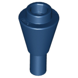 Cone 1 x 1 Inverted with Bar - Dark Blue