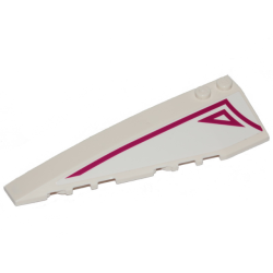 Wedge 10 x 3 Left with Magenta Stripe and Outlined Triangle on White Background Pattern (Sticker) - Set 70849 Wedge 10 x 3 Left with Magenta Stripe and Outlined Triangle on White Background Pattern (Sticker) - Set 70849