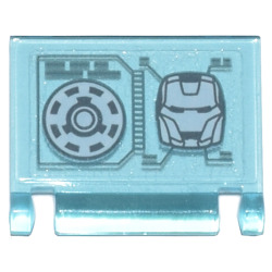 Minifigure, Utensil Book Cover with Digital Display Arc Reactor and Iron Man Helmet Pattern (Sticker) - Set 76269