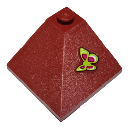 Slope 33 3 x 3 Double Convex with Lime and Magenta Butterfly Pattern (Sticker) - Set 41126 Slope 33 3 x 3 Double Convex with Lime and Magenta Butterfly Pattern (Sticker) - Set 41126