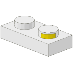Electric Plate 1 x 2 with Contacts